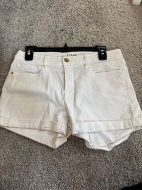 Frame denim white jean shorts Sz 27